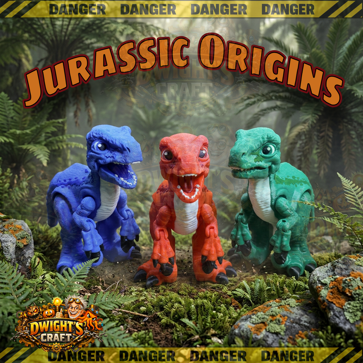 Jurassic Origins a Dwight's Craft Series Raptors