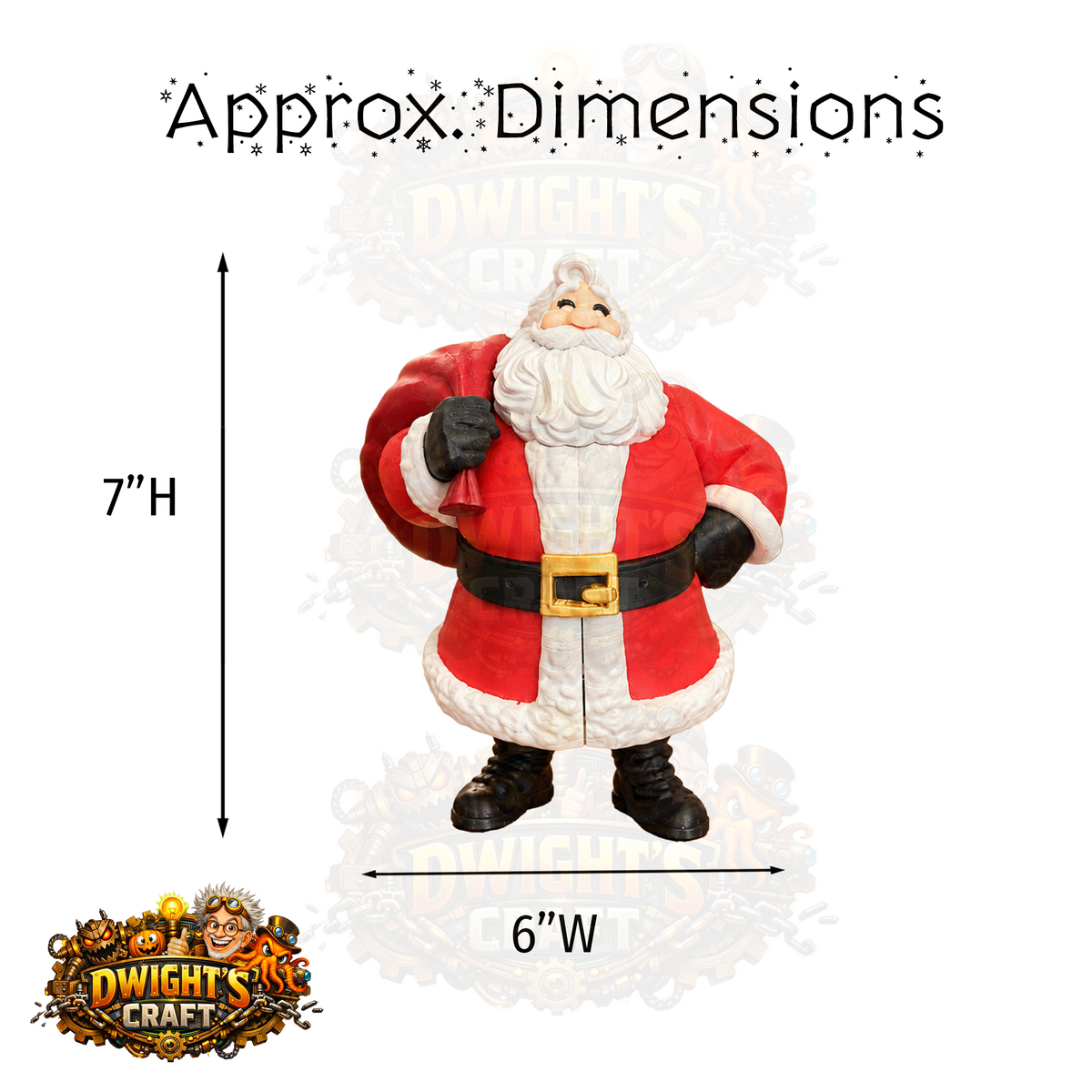 santa figurine dimensions