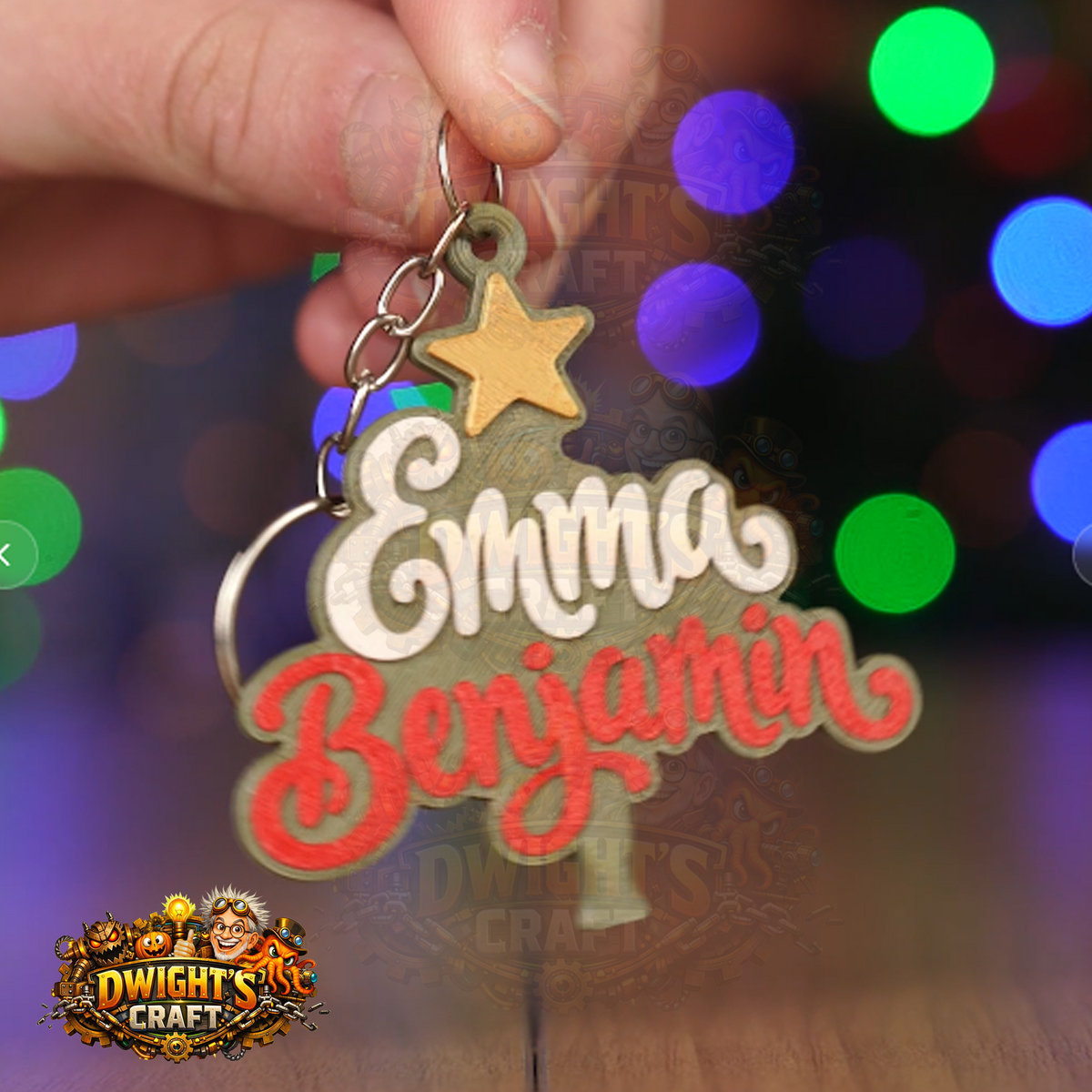 Personalized Family Name Christmas Tree Keepsake