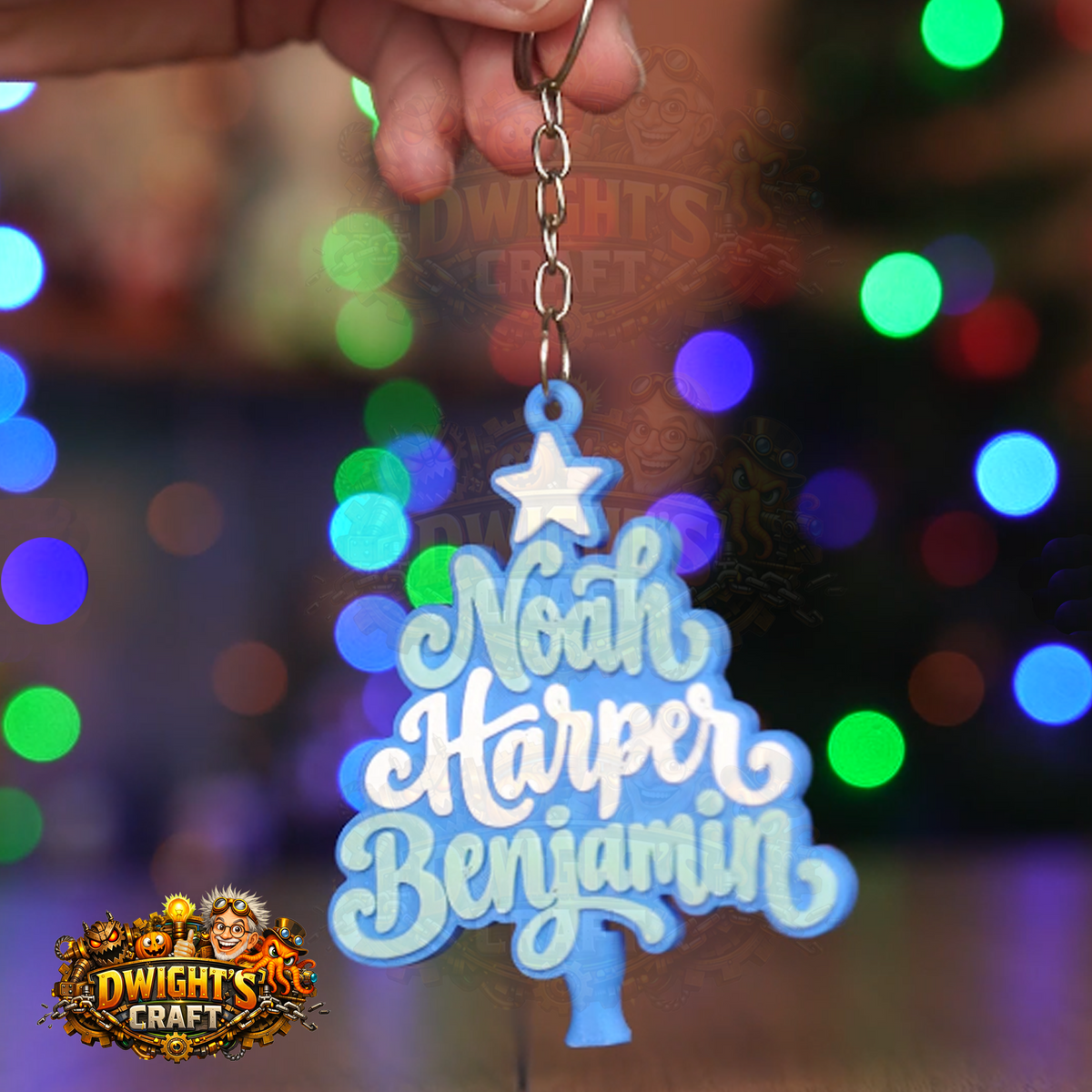 Personalized Family Name Christmas Tree Keepsake