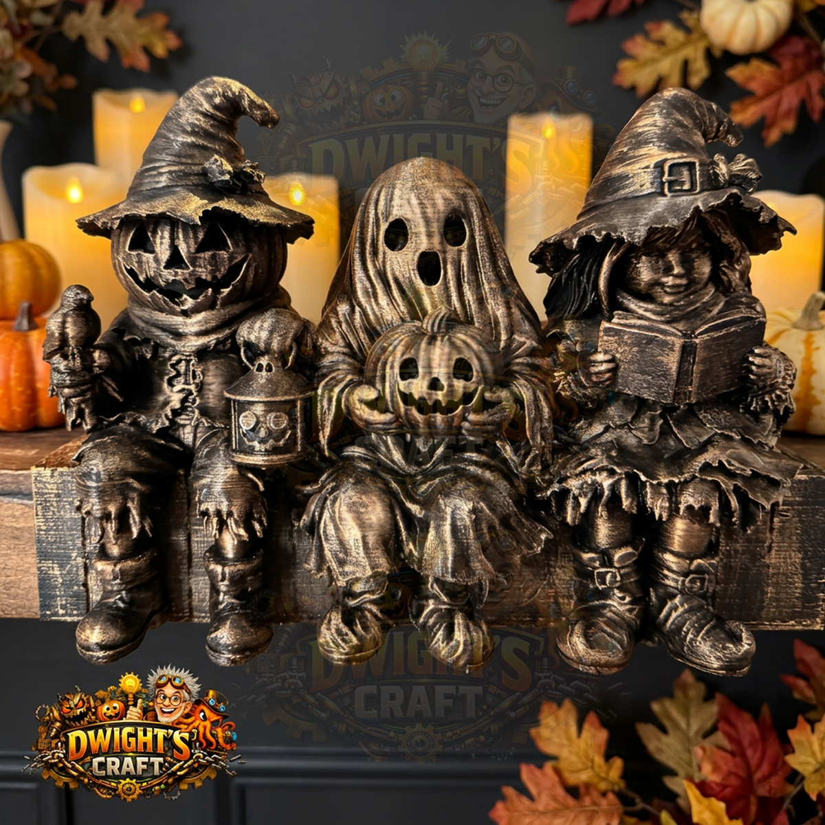 Halloween shelf sitter trio