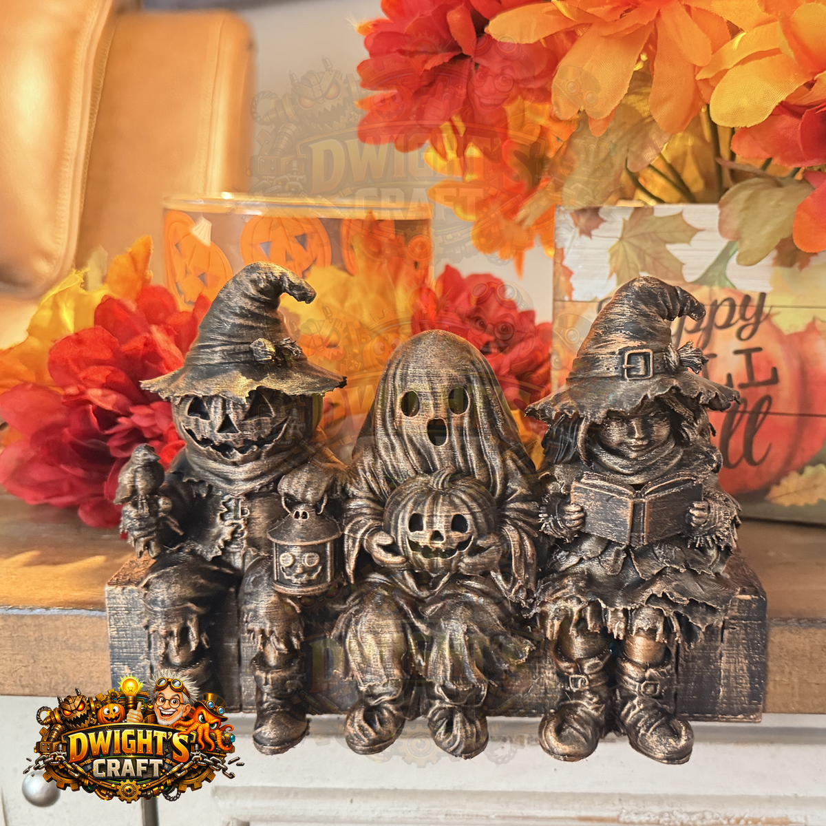 Halloween shelf sitter trio