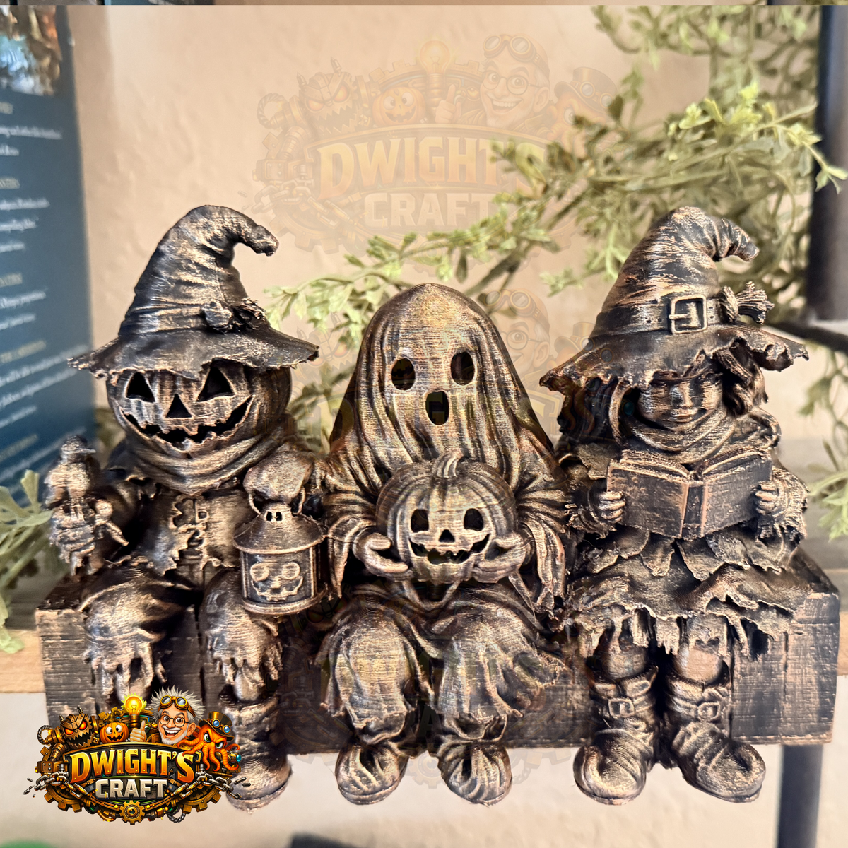 Halloween shelf sitter trio