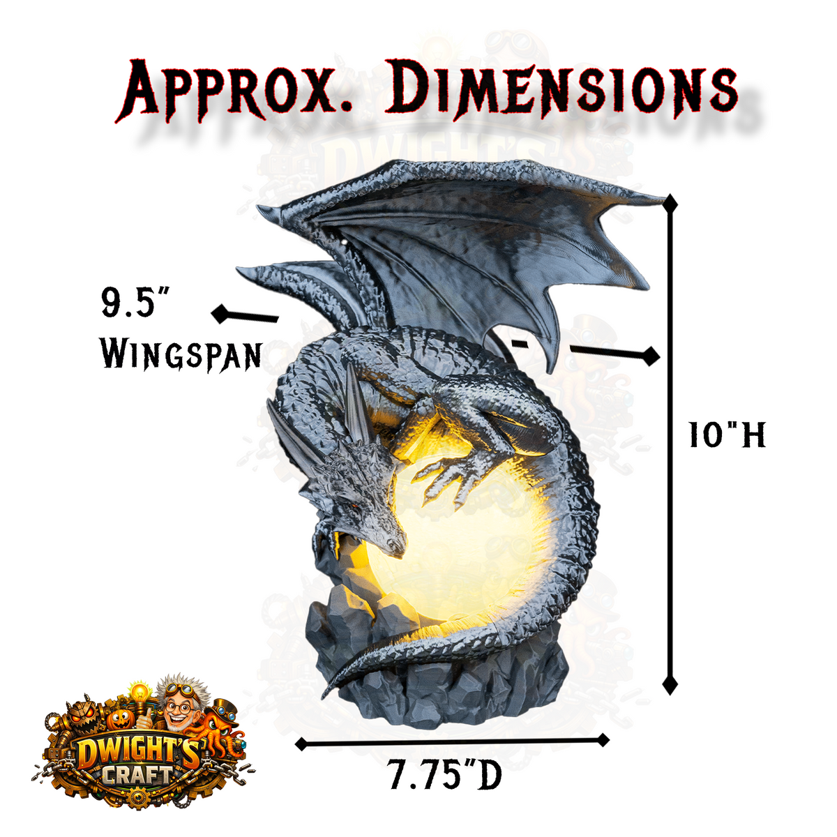Dragon Moon Lamp Dimensions