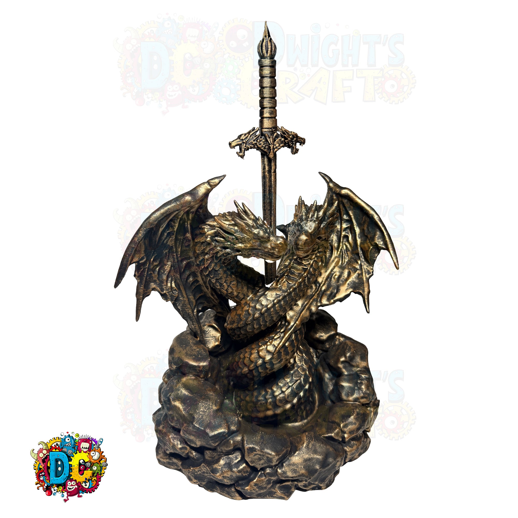 Handcrafted Dragon Letter Opener Display Piece - 3D Printed
