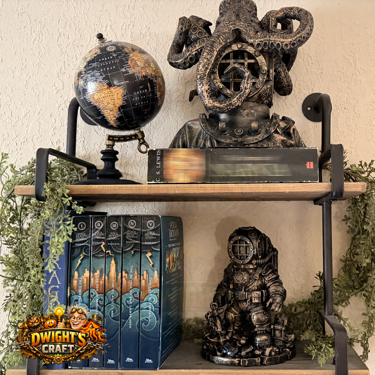 faux bronze steampunk diver figurine