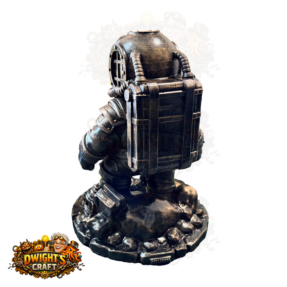 faux bronze steampunk diver figurine