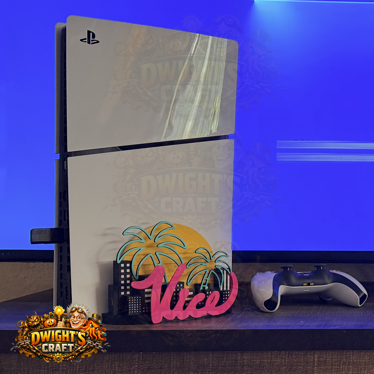 PS5 Console Stand Miami Vice Edition