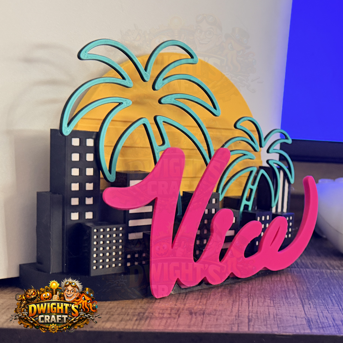 PS5 Console Stand Miami Vice Edition