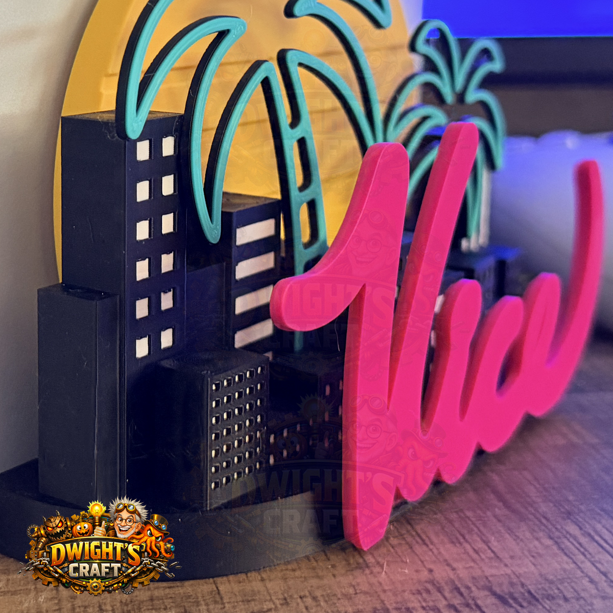 PS5 Console Stand Miami Vice Edition
