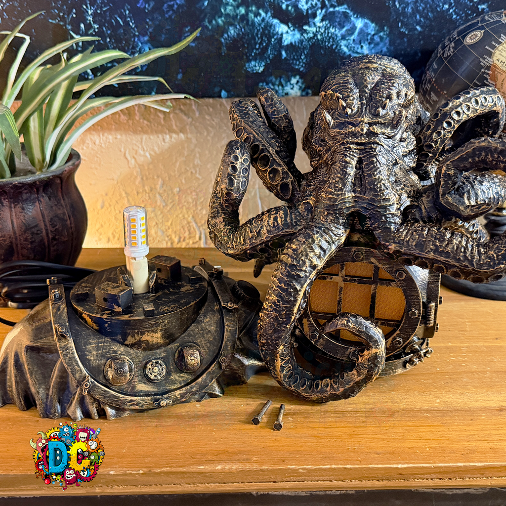 Steampunk Octopus Diver Lamp – A Relic from the Deep