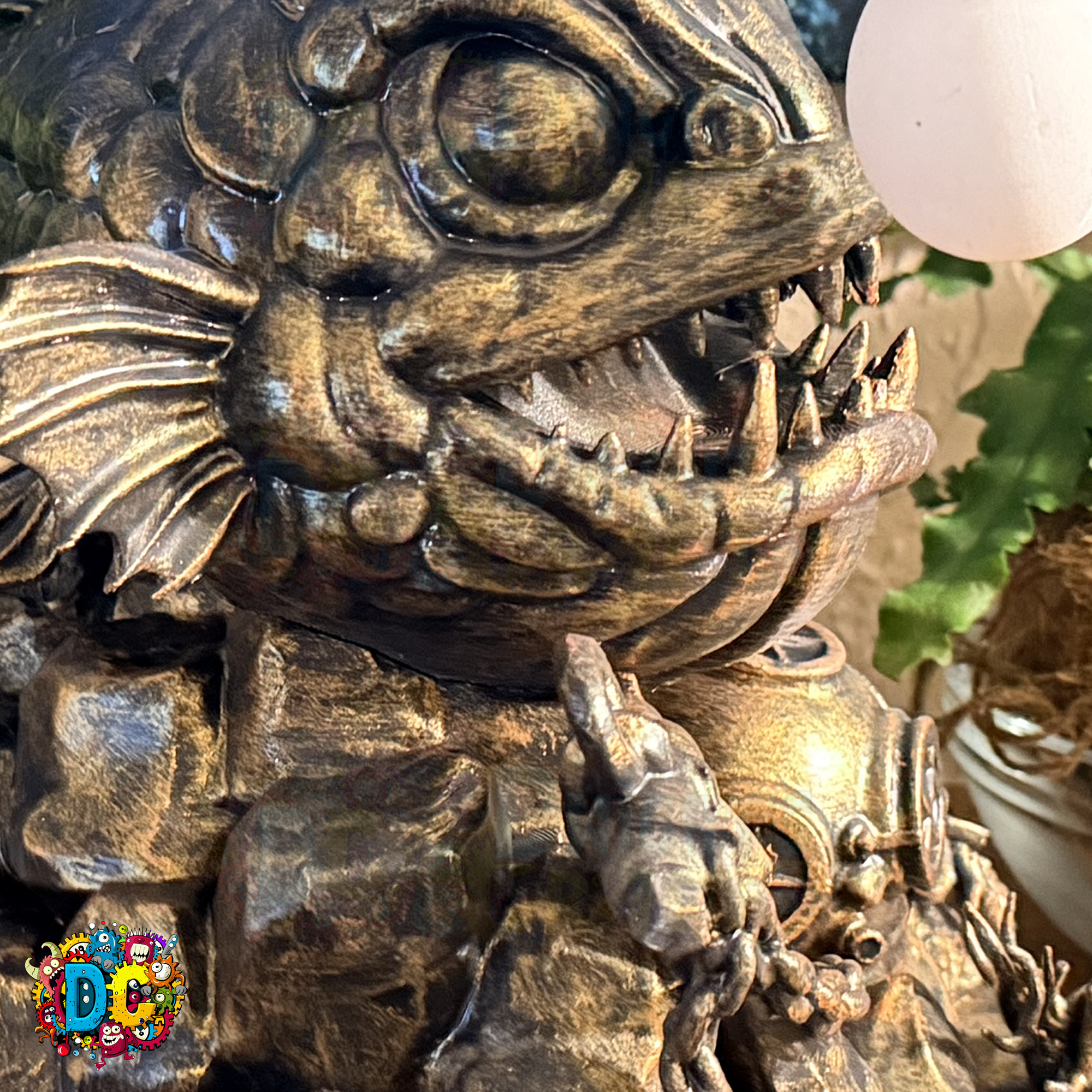 Faux bronze dragon statue with detailed craftsmanship