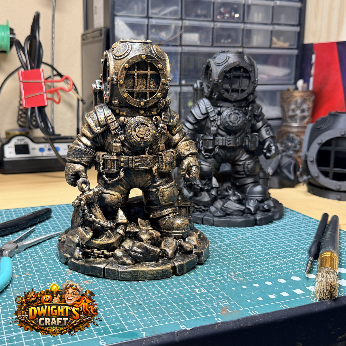 Deep sea diver figurine