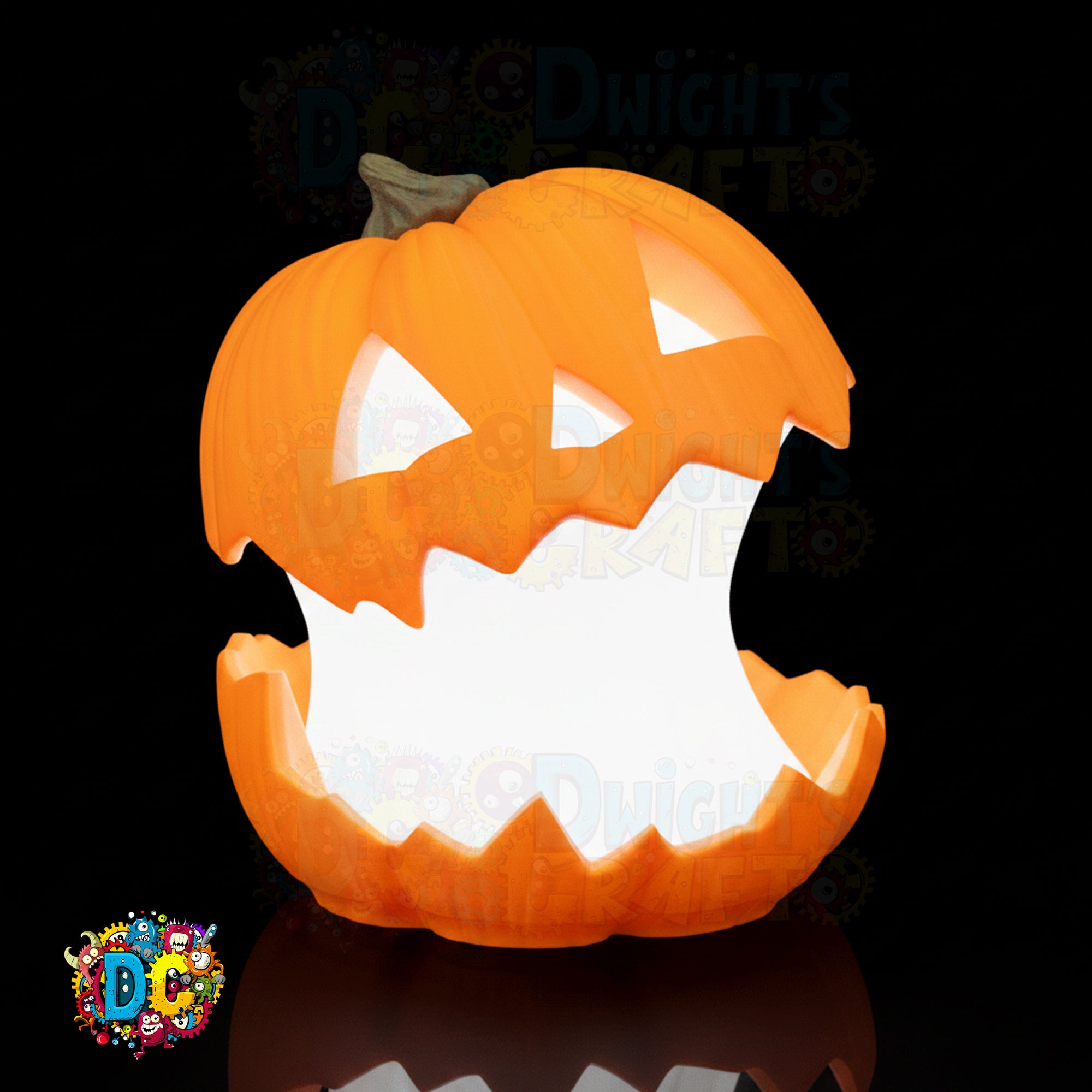 Whimsical Jack‑O’-Lantern Lamp • Enlarged Pumpkin • Custom Color Glow • Indoor Halloween LED Decor