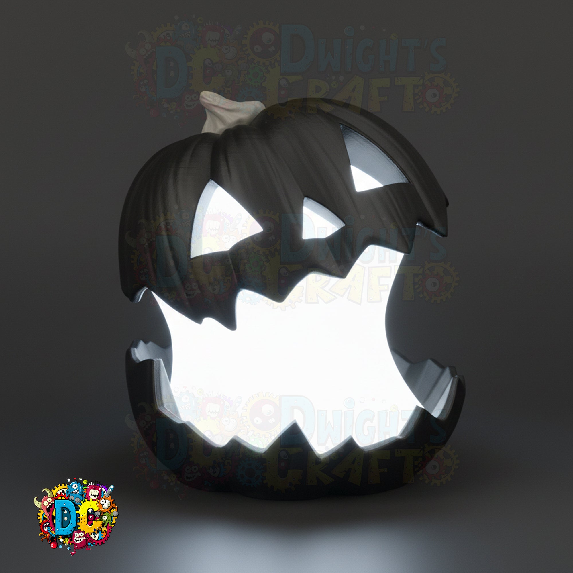 Whimsical Jack‑O’-Lantern Lamp • Enlarged Pumpkin • Custom Color Glow • Indoor Halloween LED Decor