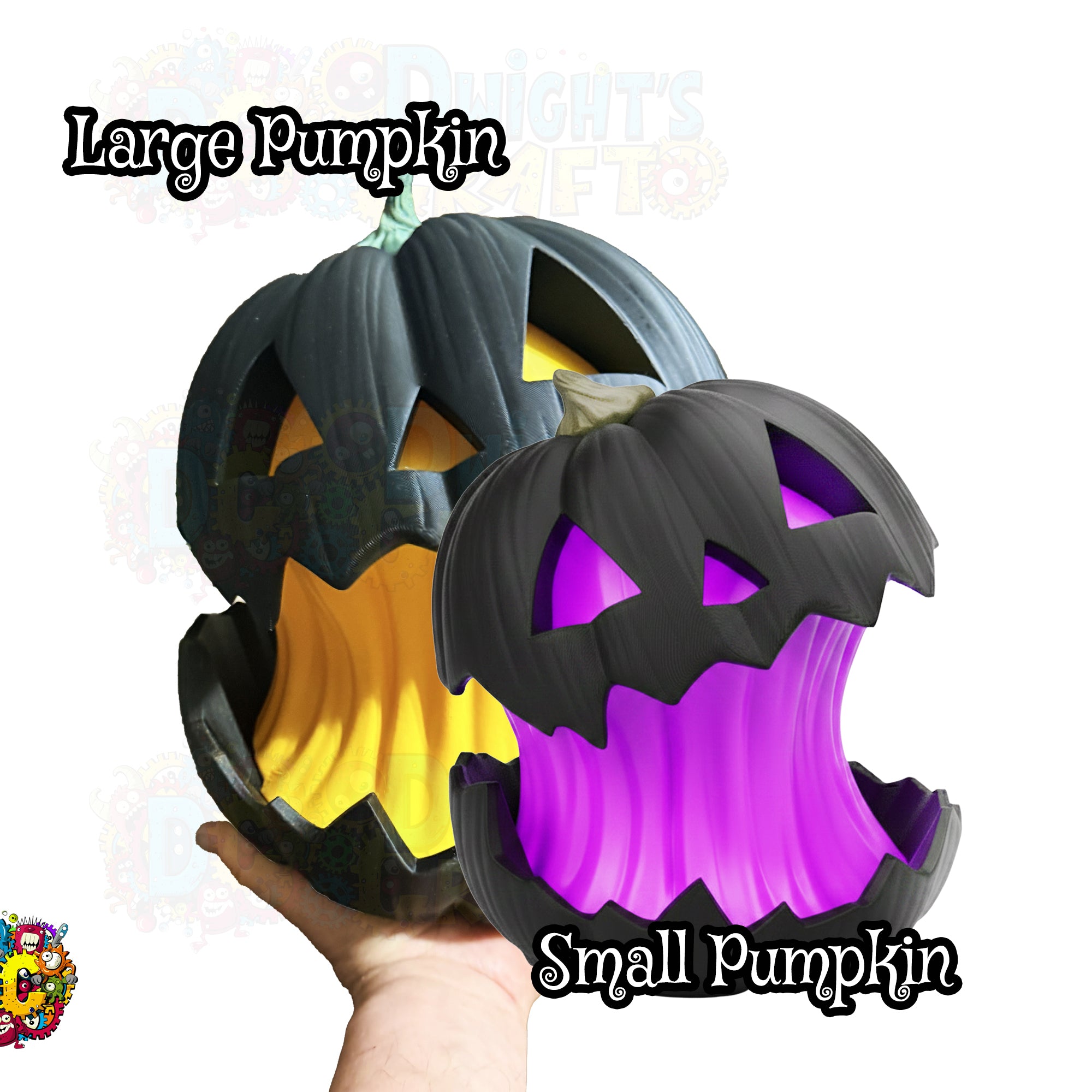 Whimsical Jack‑O’-Lantern Lamp • Enlarged Pumpkin • Custom Color Glow • Indoor Halloween LED Decor