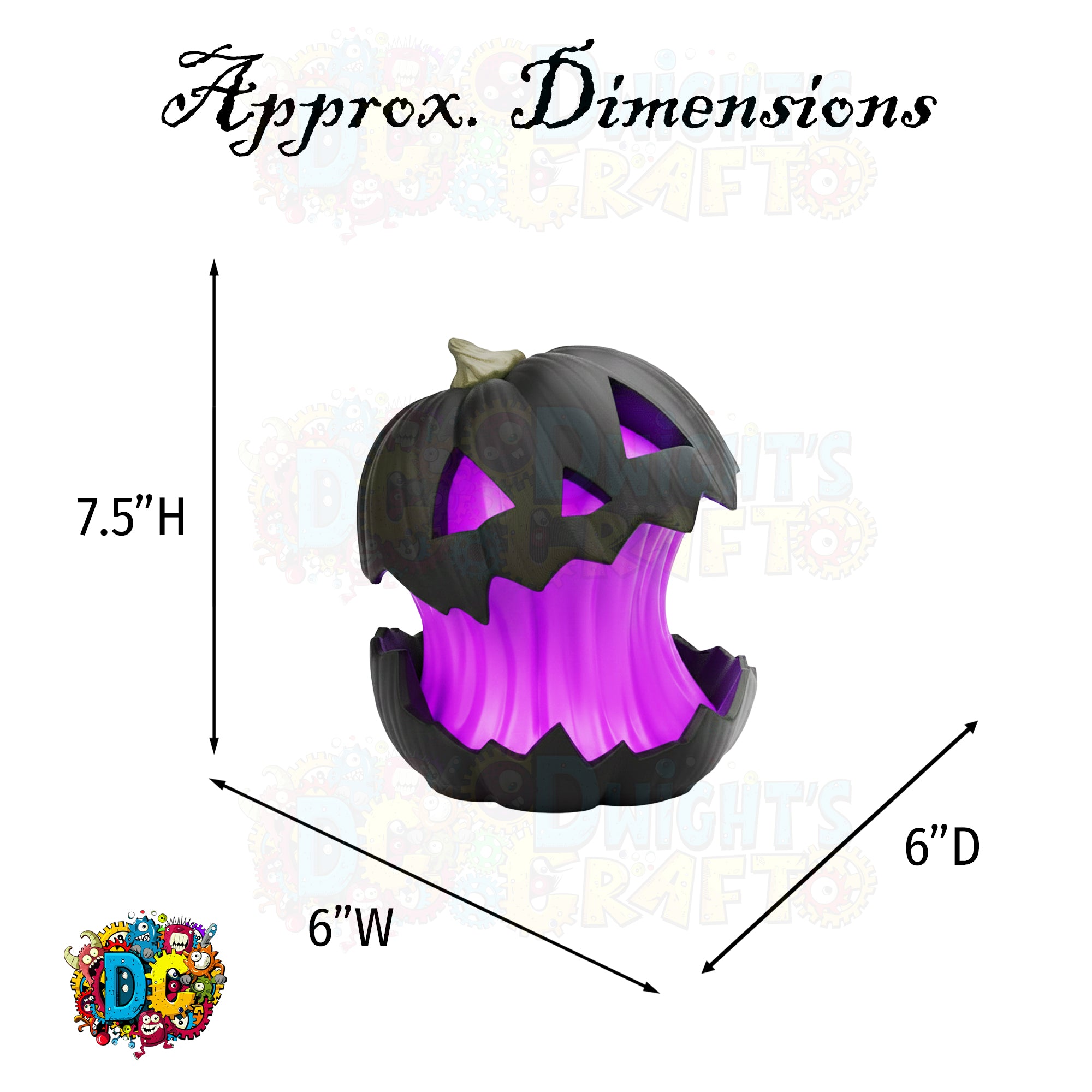 Whimsical Jack‑O’-Lantern Lamp • Enlarged Pumpkin • Custom Color Glow • Indoor Halloween LED Decor