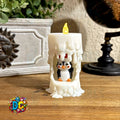 Penguin Christmas Candle Home – 3D Printed Flicker Candle Winter Scene