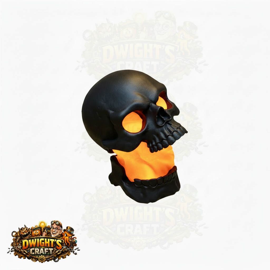 black skull gut Halloween lamp