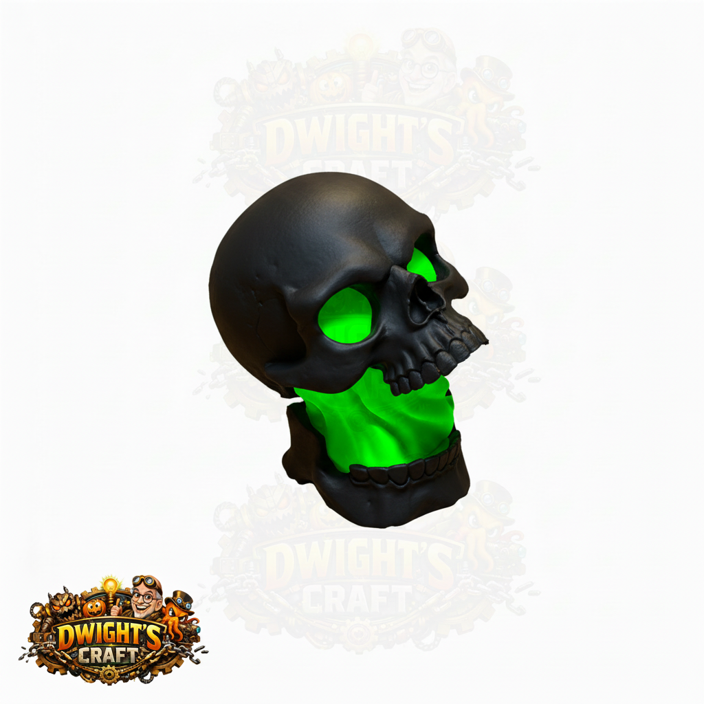 black skull gut Halloween lamp