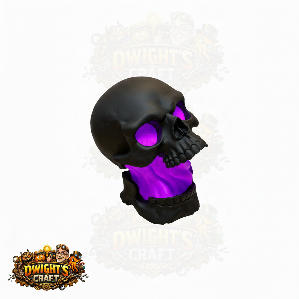 black skull gut Halloween lamp