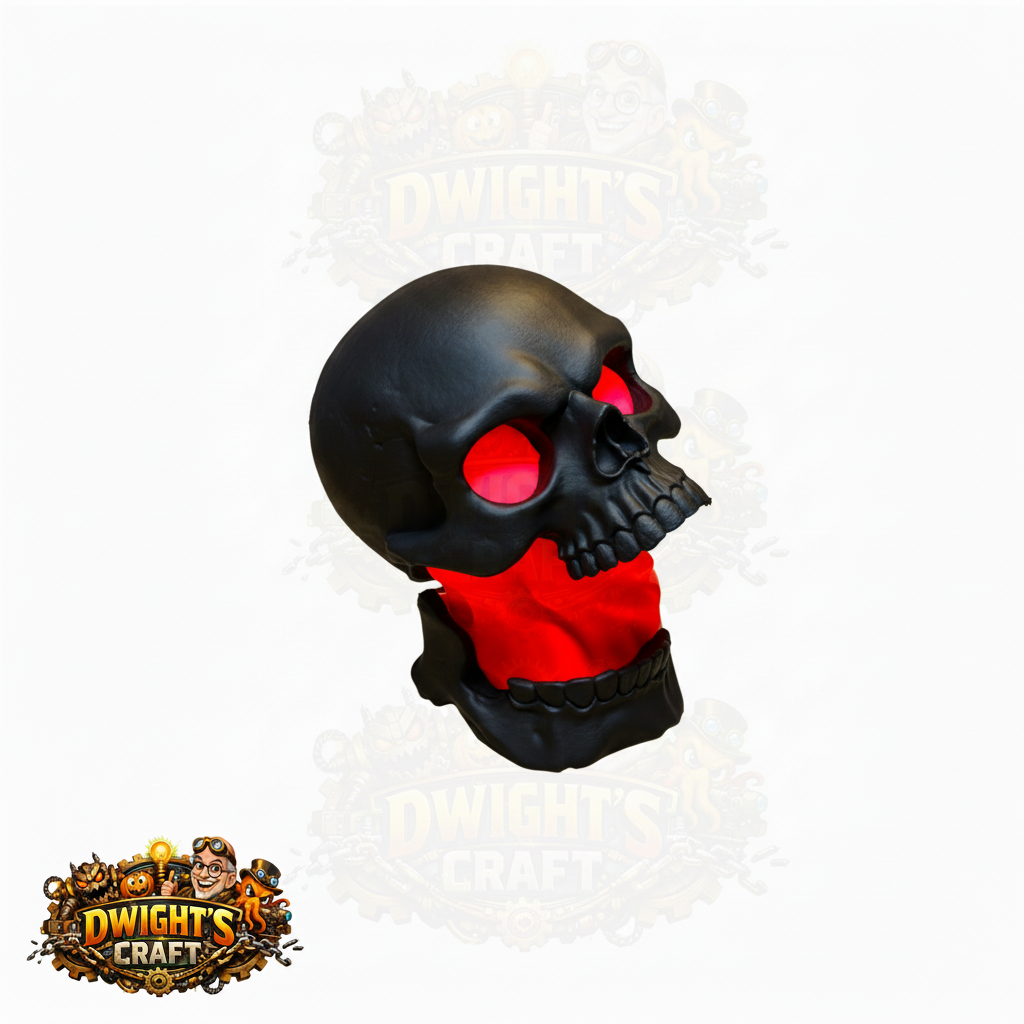 black skull gut Halloween lamp
