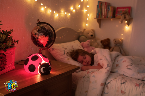 Ladybug Nightlight in Magical Child's Bedroom