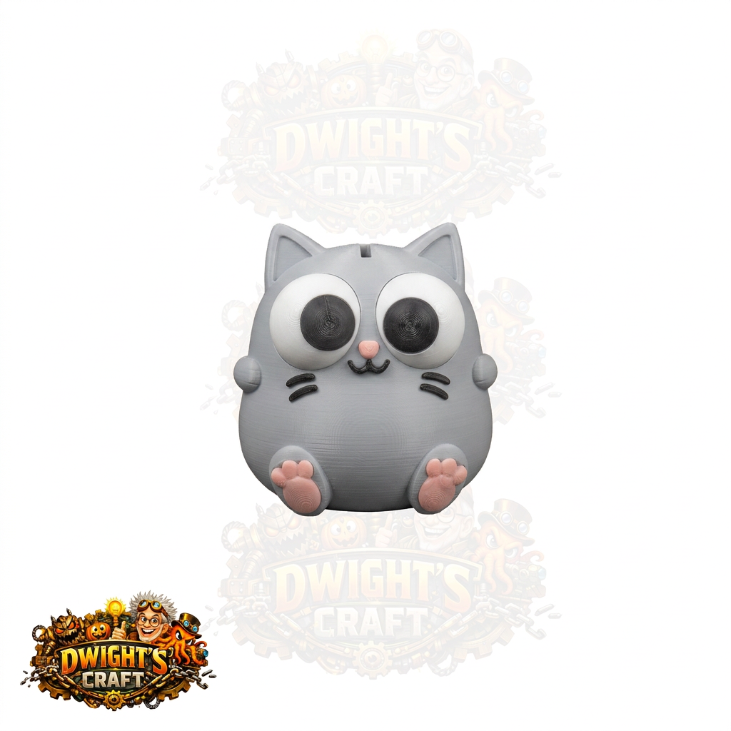 Light gray cat bank