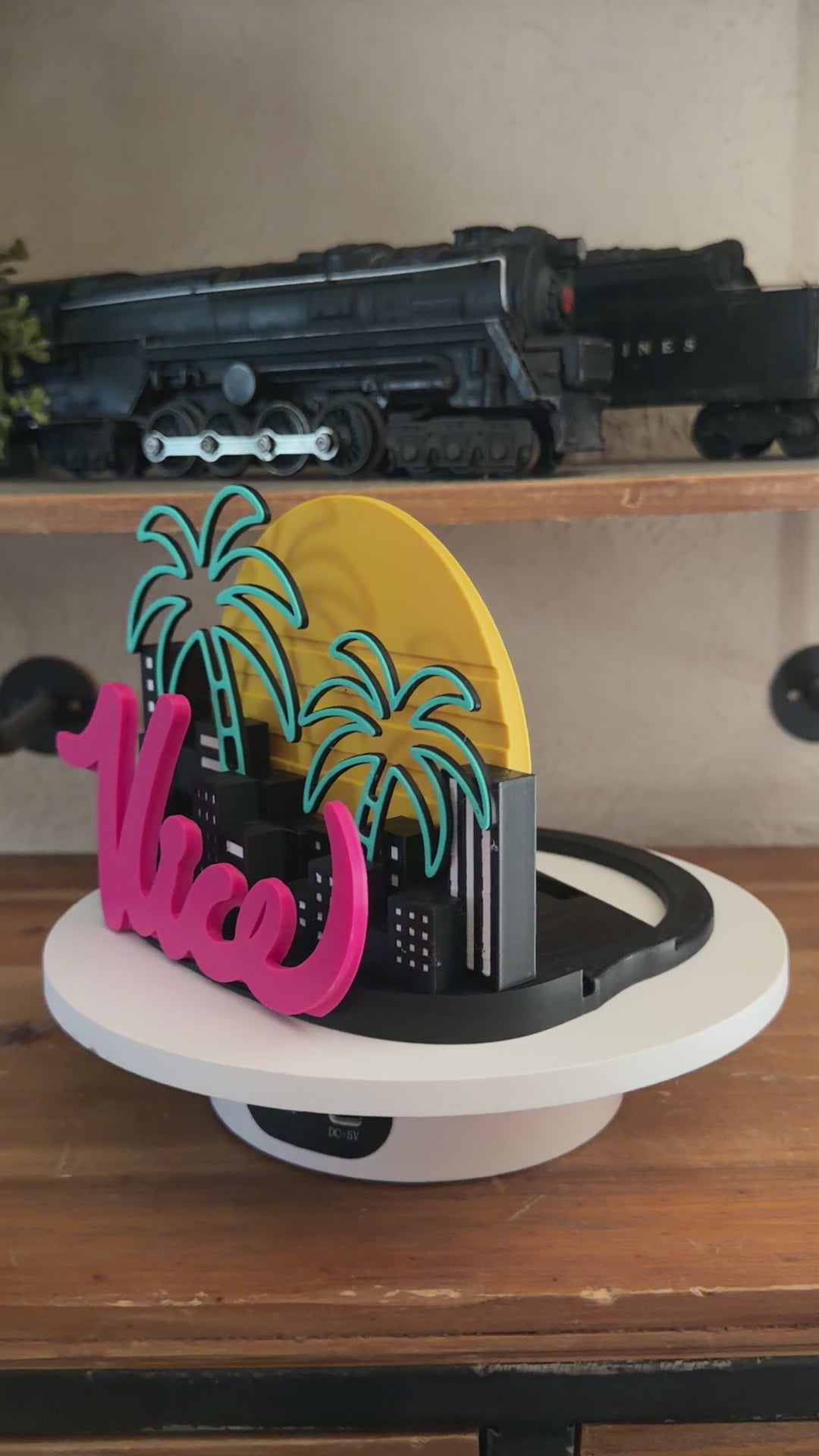 PS5 Console Stand Miami Vice Edition