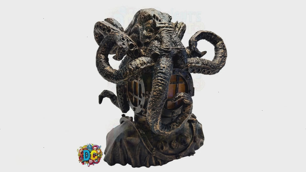 Steampunk Octopus Diver Lamp – A Relic from the Deep