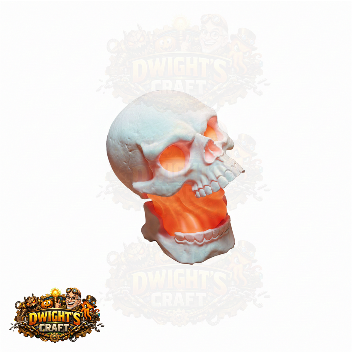 split skull gut Halloween lamp