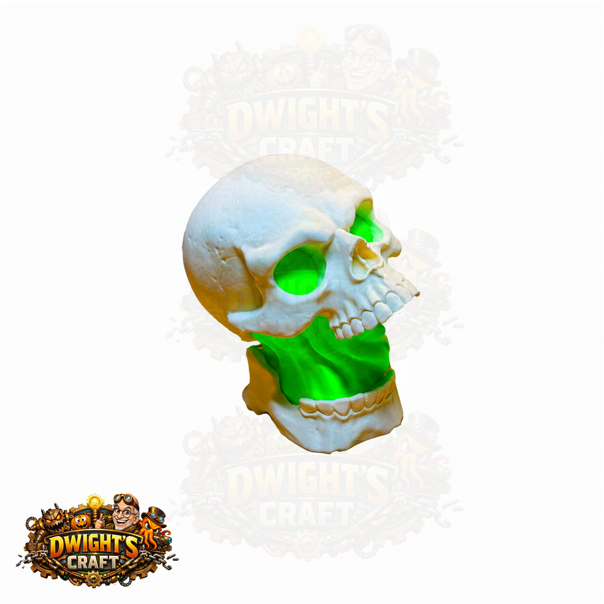 split skull gut Halloween lamp