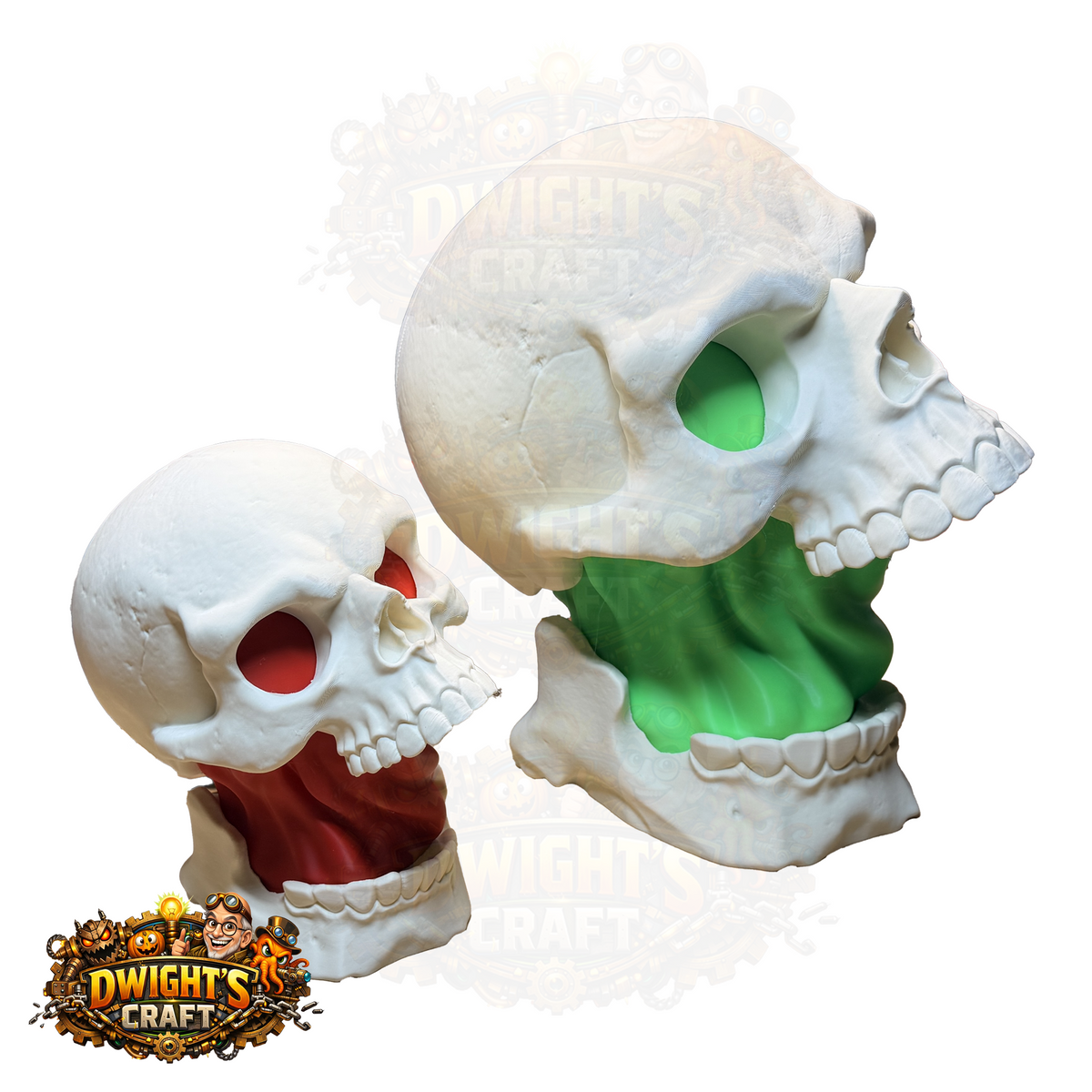 split skull gut Halloween lamp