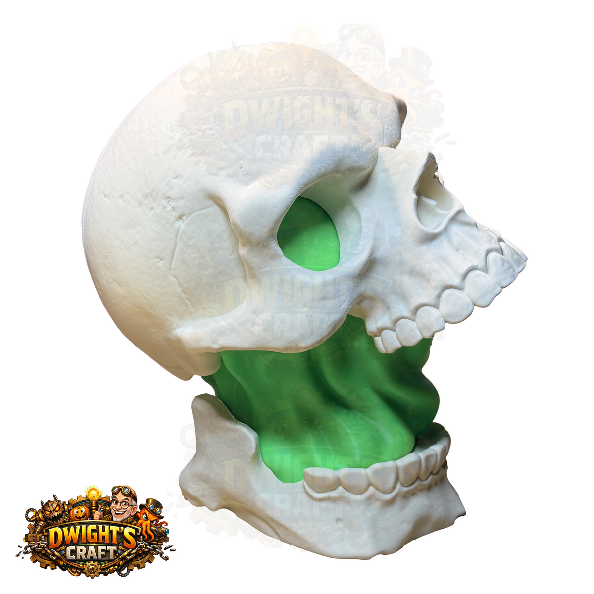 split skull gut Halloween lamp