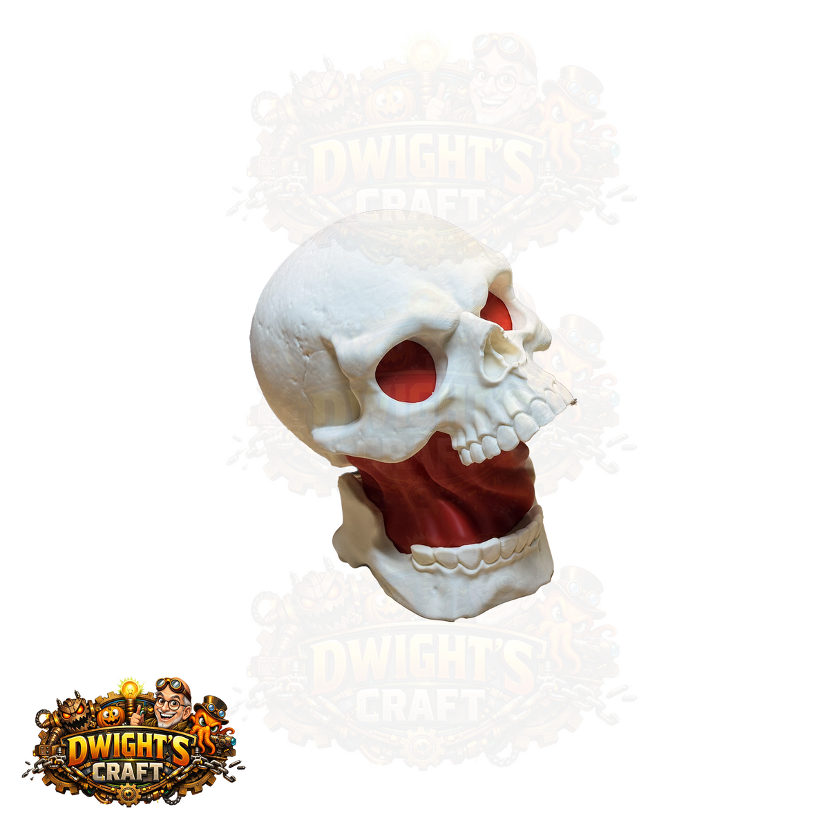 split skull gut Halloween lamp